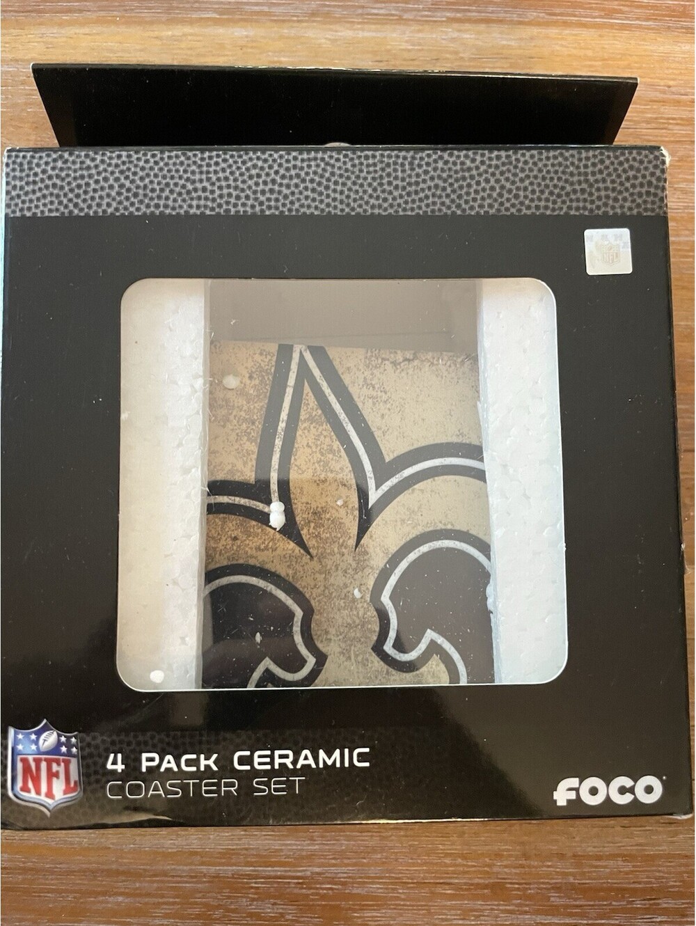 New Orleans Saints NFL Coaster Foco Ceramic Coaster Set Of 4
